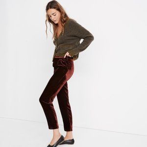 Madewell Velvet Tapered Pants
